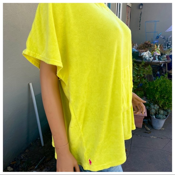 12/14 Ralph Lauren POLO Terry Short Sleeve Sweatshirt Hoodie 🦘Pocket - Picture 7 of 16
